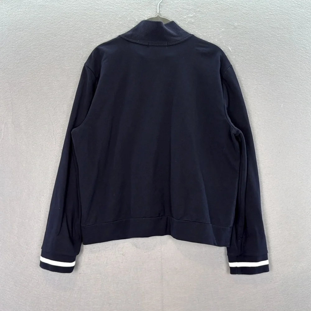 Lauren Ralph Lauren - NWOT women’s navy full Zip-Up knit cotton bomber Jacket XL